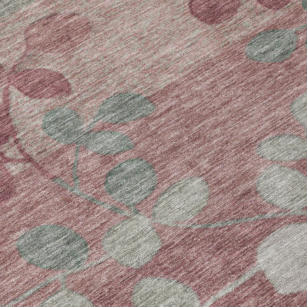 Machine Washable Indoor/Outdoor Chantille ACN1900 Blush 8' x 8' Round Rug