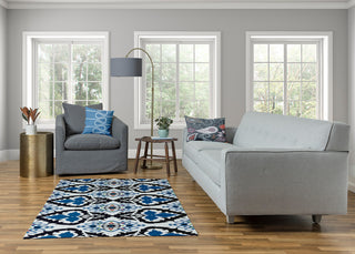 Bombay Soft Chenille Area Rug, Navy, 4'x6'