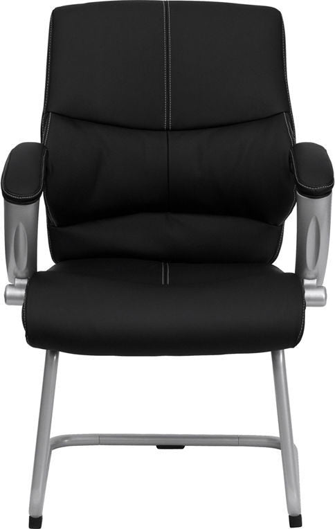 Flash Furniture Executive Side Office Guest Chair with Black Leather