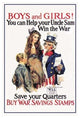 Boys And Girls - War Savings - Gallery Wrapped Canvas Art 28" x 42"