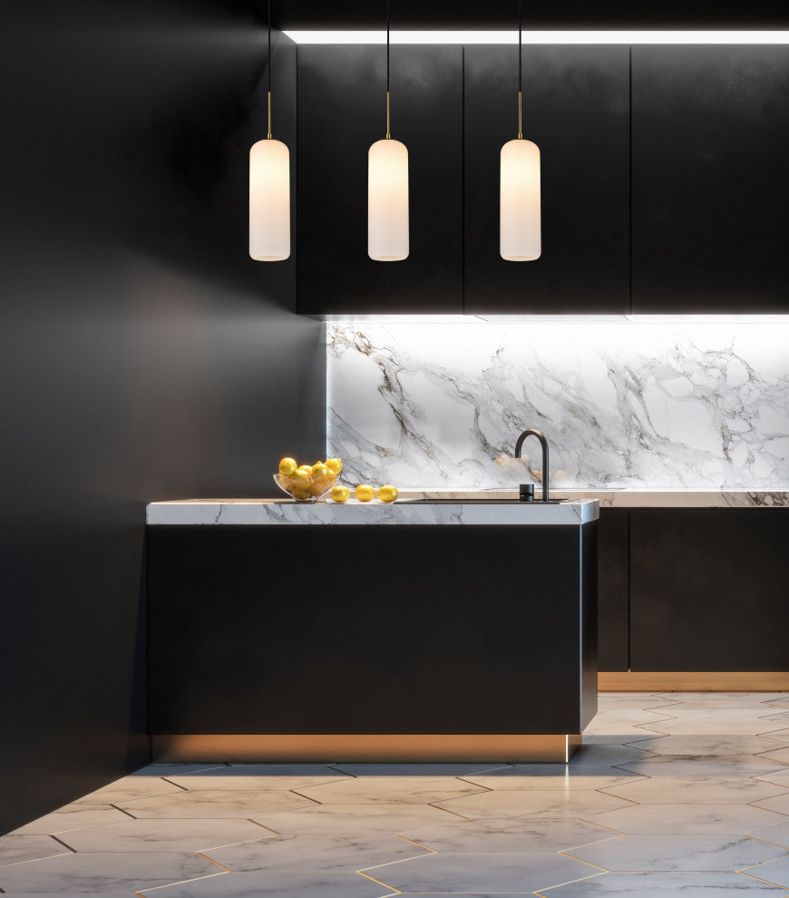 Zlite 732P22-HBR 1-Light Pendant, Matte Opal