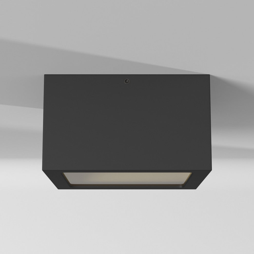 Hinkley Kube Extra Small Flush Mount, Satin Black