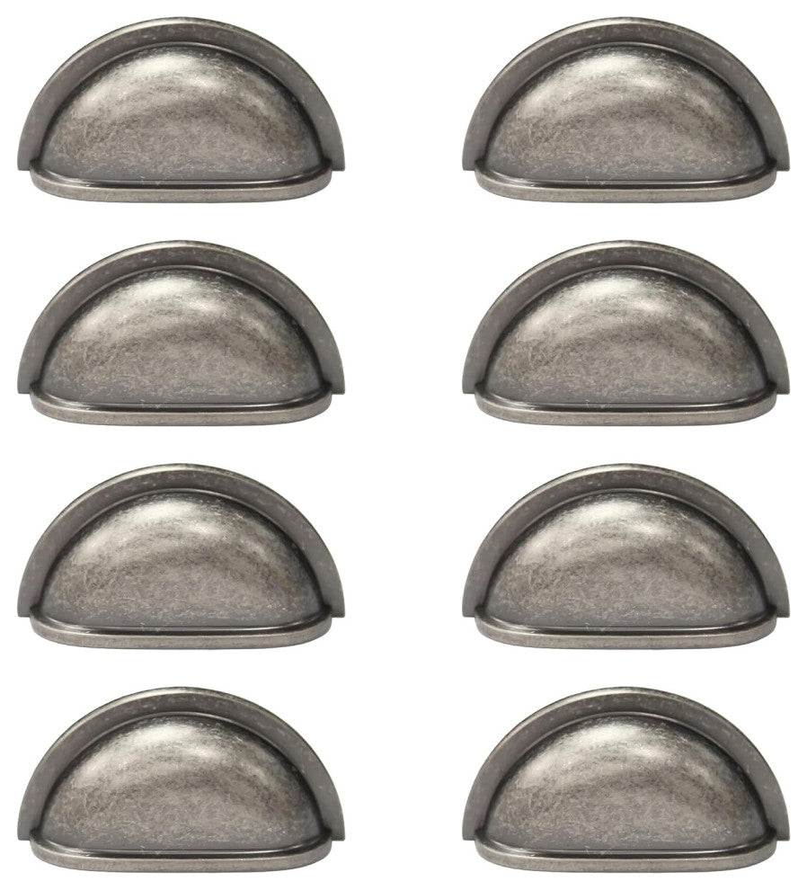 Mascot Hardware 3'' CTC Shell Antique Pewter Cupboard Pull - Pack of 8
