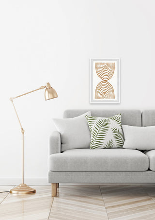 "Circles Meet" Framed Painting Print, 8x12