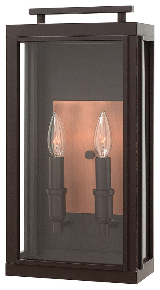 Hinkley Sutcliffe Medium Wall Mount Lantern, Oil Rubbed Bronze