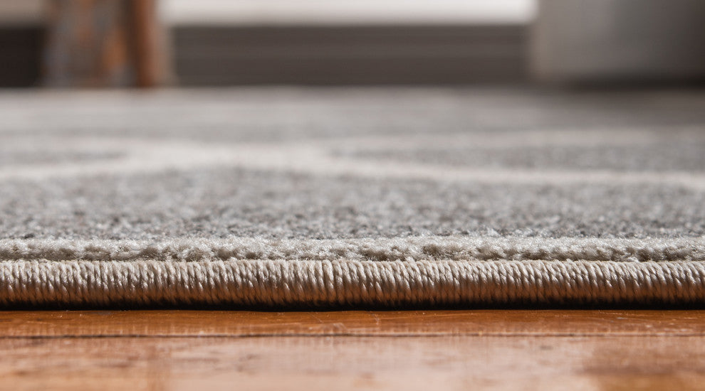 Rug Unique Loom Trellis Gray Rectangular 5' 0 x 8' 0