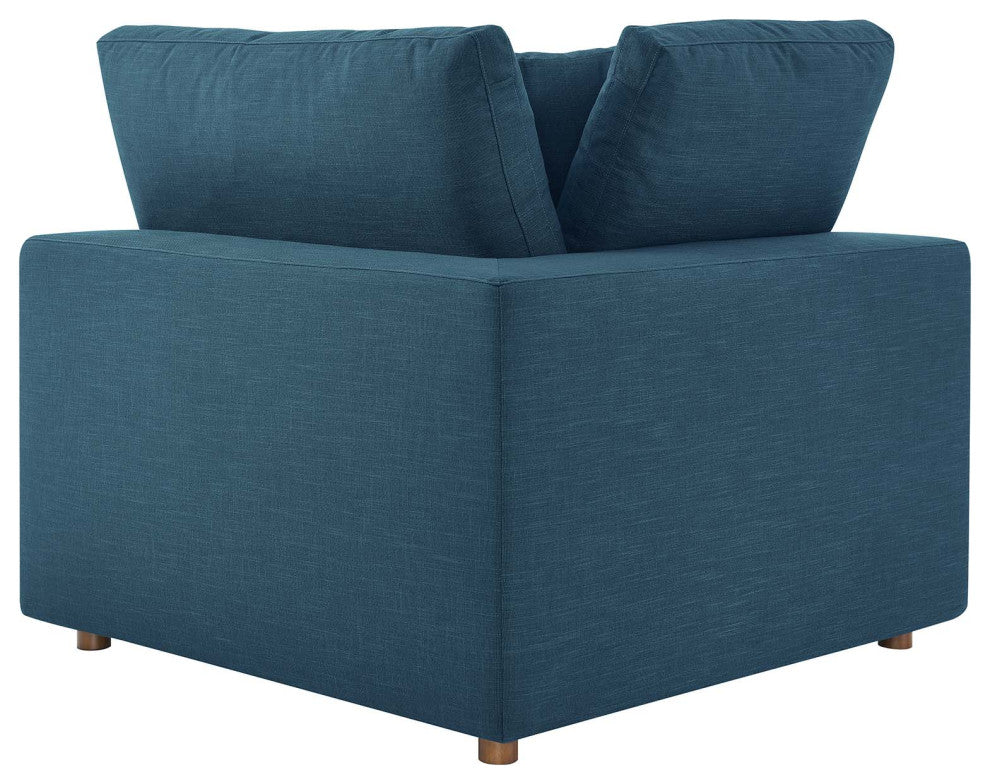 Modular Sectional Deep Sofa Set, Azure Navy Blue, Fabric, Modern, Hospitality