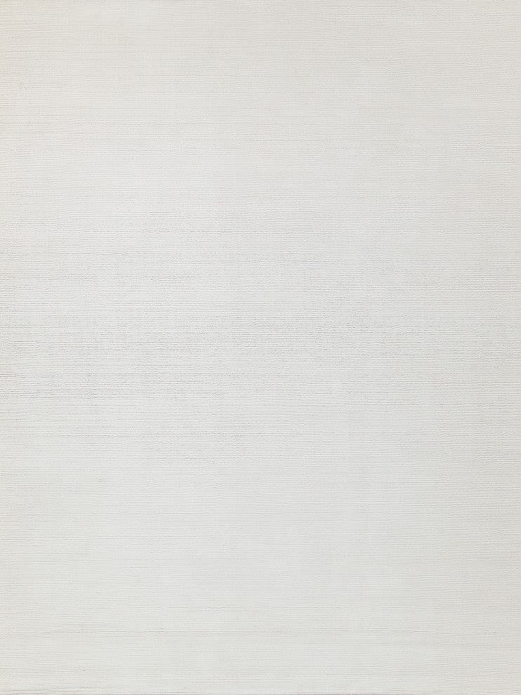 Pavia Modern Handloomed Silky Nylon White Area Rug, 9'x12'