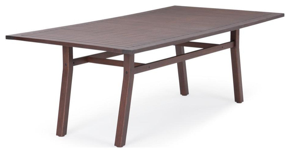 Vaughn 9 Piece Sunbrella Outdoor Patio Dining Set, Sunset Red