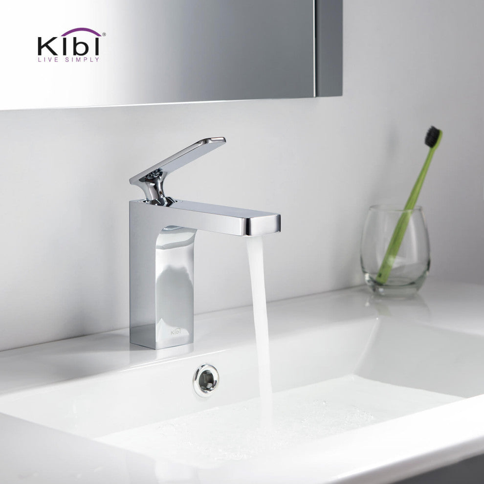 Infinity Single Handle Bathroom Faucet KBF1006, Chrome, W/ Drain