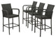 GDF Studio Dunedin Outdoor Gray Wicker Barstools, Set of 4