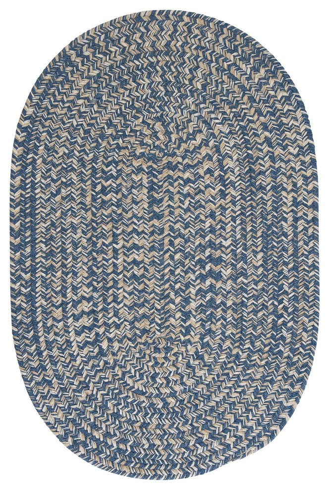 Colonial Mills Tremont TE59 Denim Traditional Area Rug, Oval 2'x3'