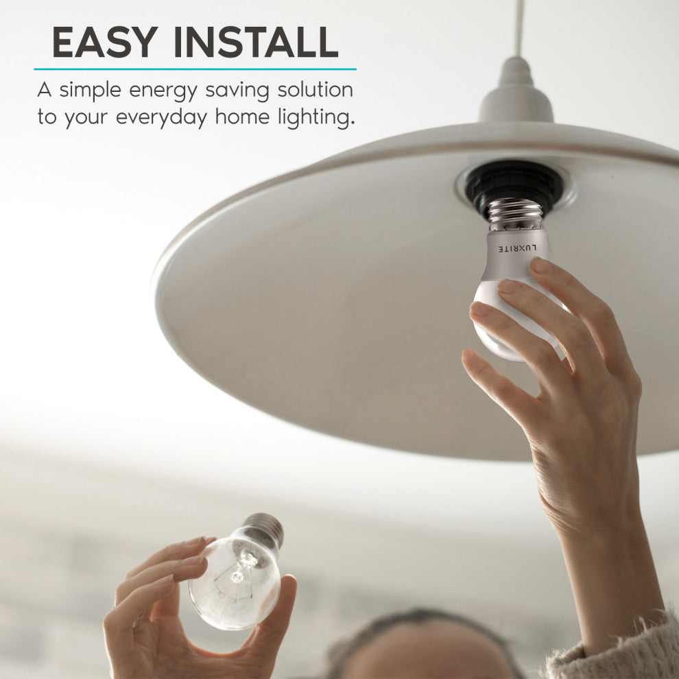 Luxrite A15 LED Bulb 7W Soft White Dimmable E26 UL Listed 6 Pack