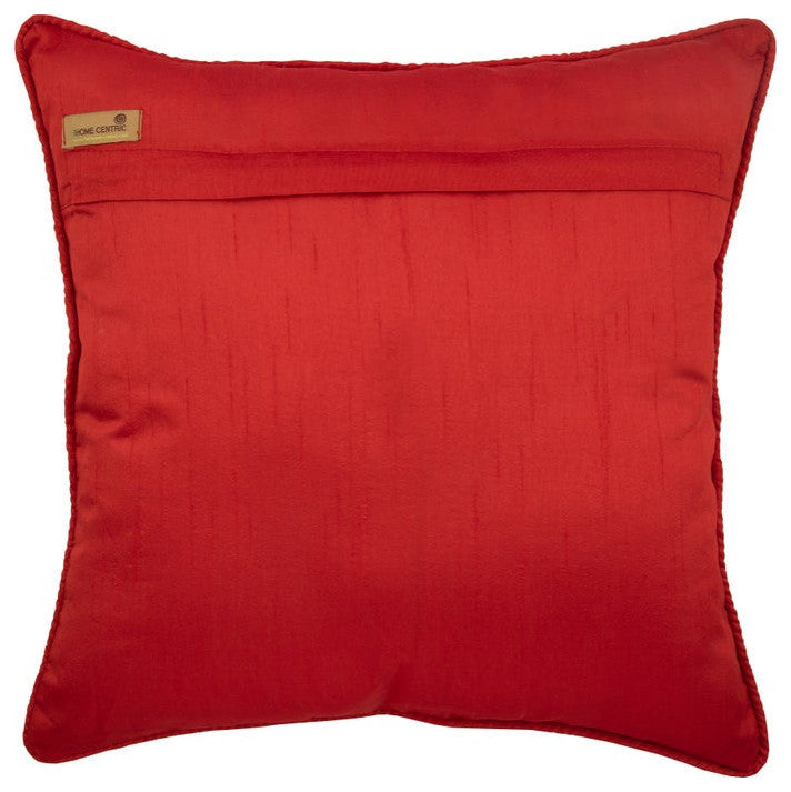 Gold Throw Pillow Cover, Abstract Stripe 24"x24" Silk, Toasted Coral Gold