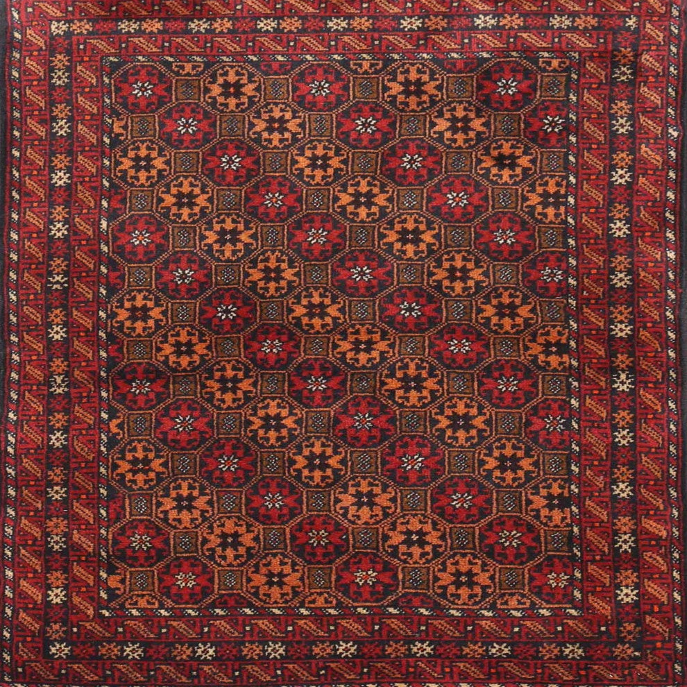 Ahgly Company Indoor Square Traditional Area Rugs, 4' Square