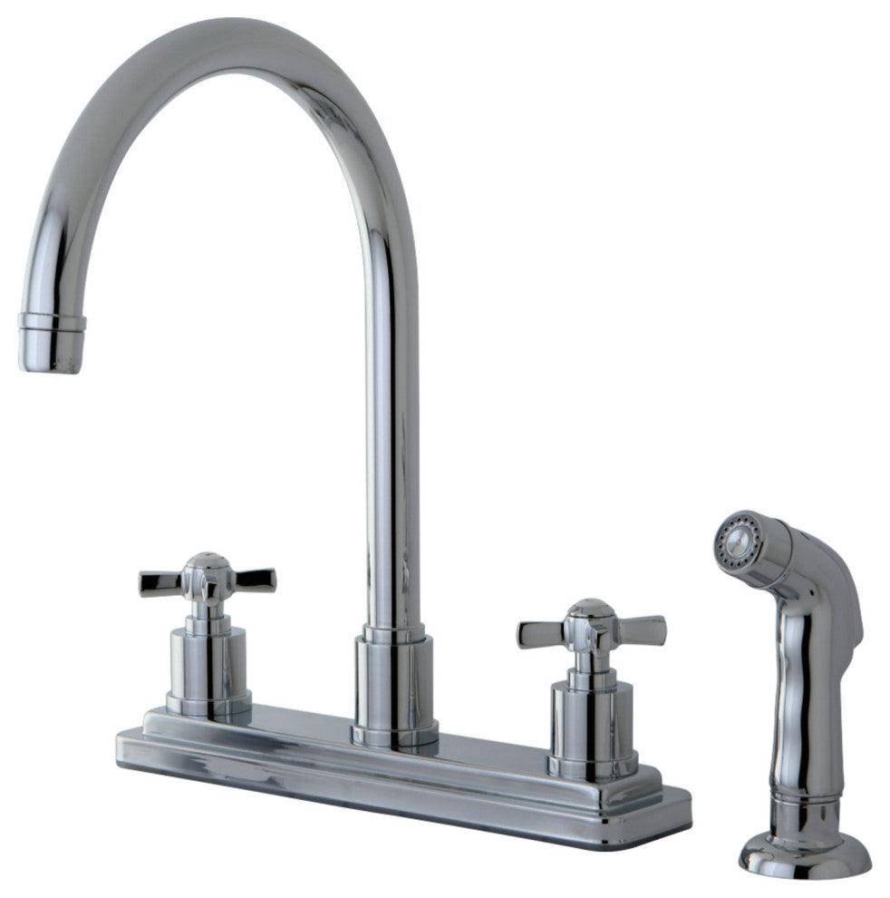 Kingston Brass Centerset Kitchen Faucet, Polished Chrome