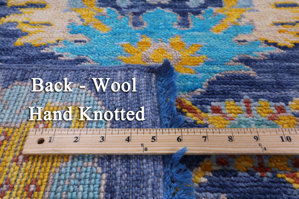 10' Square Hand-Knotted Turkish Oushak Wool Rug - Q13339