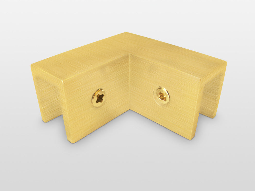 78"x49"x32" Frameless 90 Degree Shower Enclosure Wall Hinge, Satin Brass