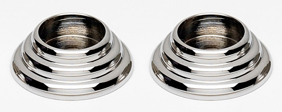 Alno A723 Traditional 7/8" Round Solid Brass Tiered Cabinet Pull - Polished