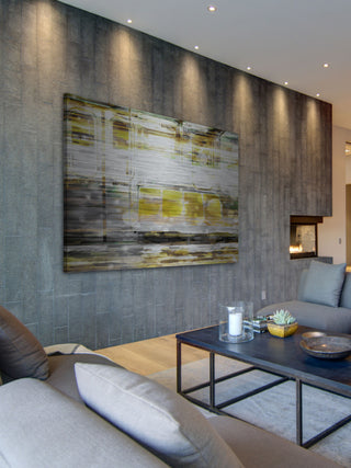 "Subway Seats" Print on Brushed Aluminum, 36"x24"