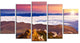 "Foggy Val Gardena Valley Panorama" Seashore Wall Art, 5 Panels, 60"x32"
