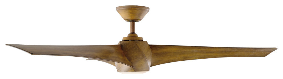 Twirl 58" Indoor/Outdoor Smart Ceiling Fan, Distressed Koa, 2700K Light Kit