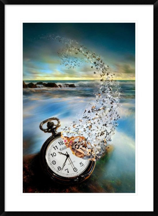 "The Vanishing Time" Framed Digital Print by Sandy Wijaya, 27x38"
