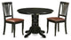 3 Pc Dinette Set -Dining Table And 2 Kitchen Dining Chairs, Black