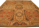 EORC Hand-tufted Wool Gold Transitional Floral Piazza Rug, Square 6'x6'