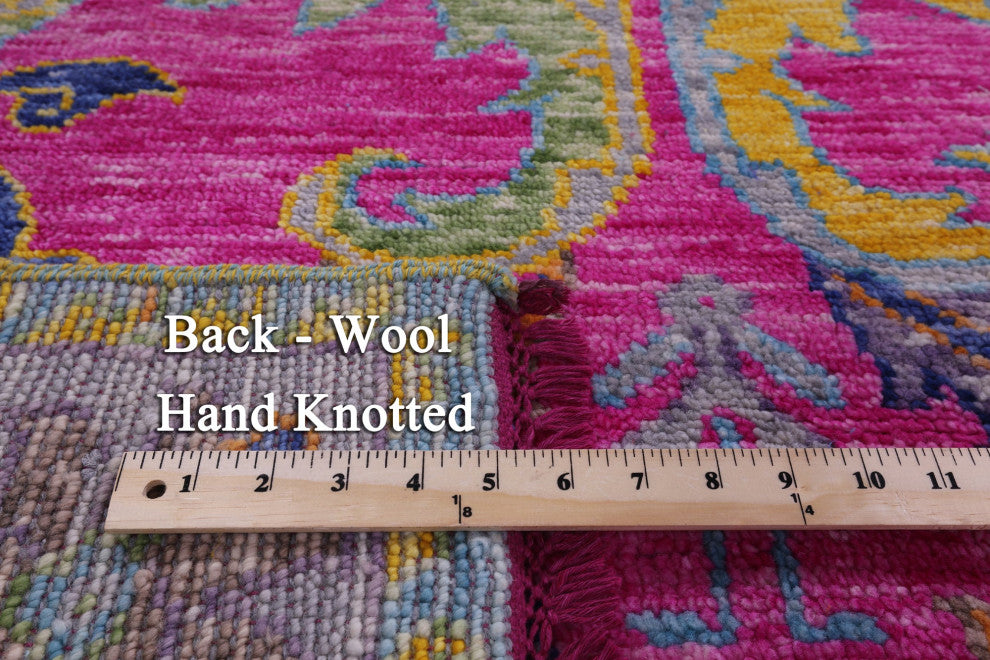 Handmade Turkish Oushak Wool Rug 9' 5" X 12' 3" - Q14947