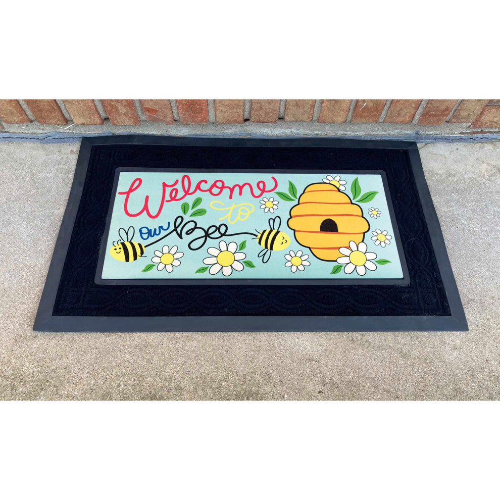 Welcome To Our Bee Hive Doormat Insert