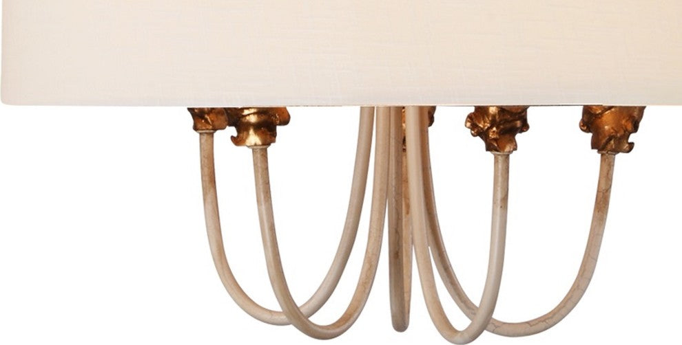 Vintage-Like Chandelier, Gold and Silver Mix