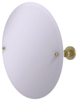 Frameless Round Tilt Mirror with Beveled Edge, Satin Brass
