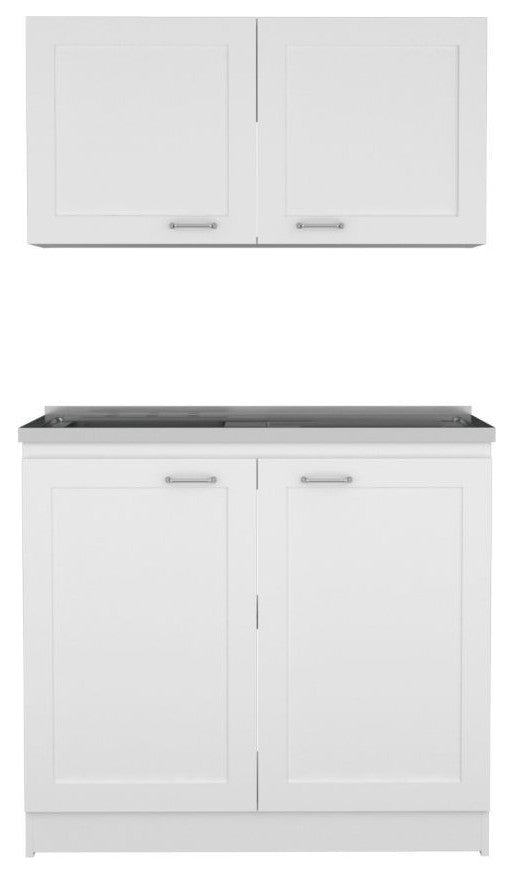 DEPOT E-SHOP Agate Cabinet Set, White