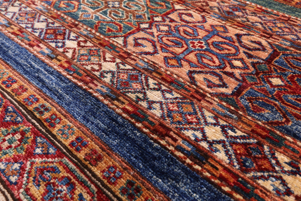 Khorjin Super Kazak Hand-Knotted Wool Rug 9' 2" X 11' 11" Q5237