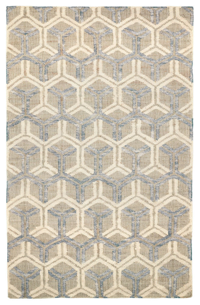 Dash & Albert Tala Blue Handwoven Jute Rug, Blue, Runner-2'6" x 8'