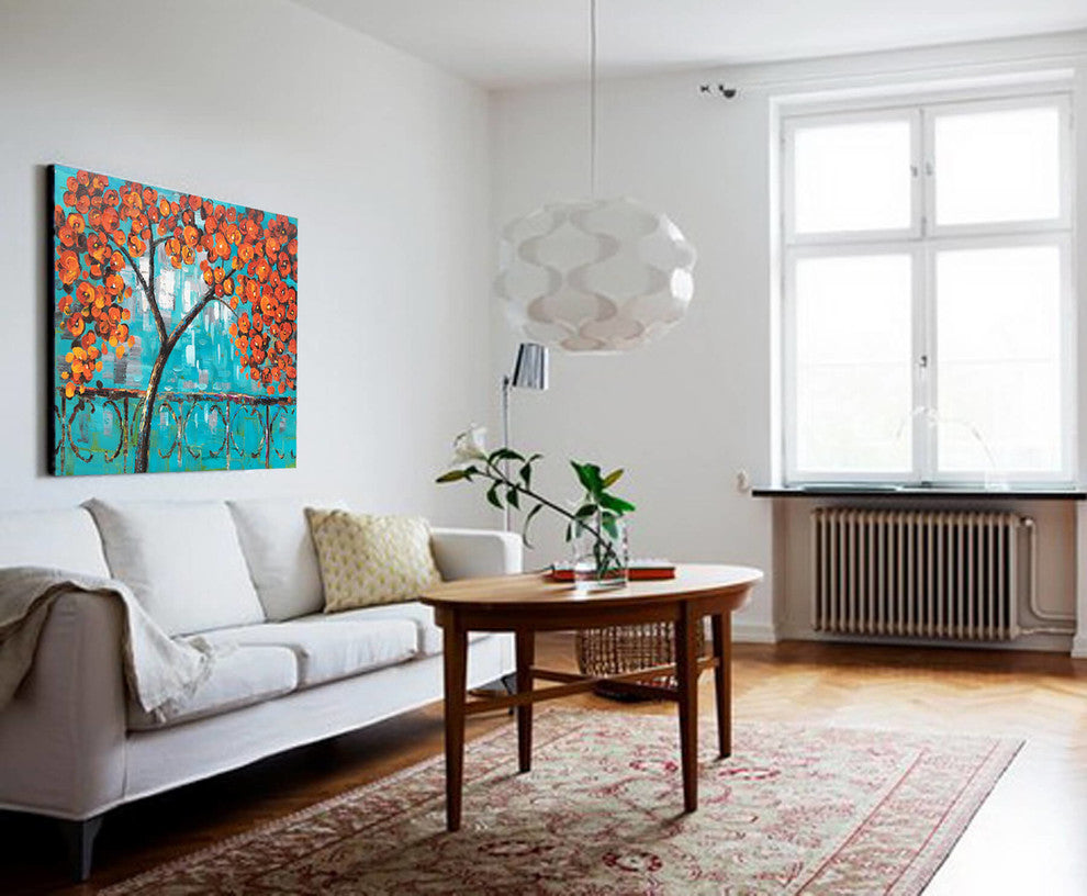 "Autumn in Manhattan" Hand Painted Canvas Art