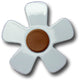 Pastel Daisy With Chocolate Center Wooden Drawer Pull, Blue