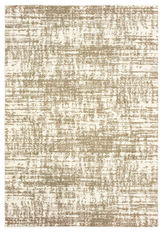 Viviana Distressed Solid Ivory/ Taupe Area Rug, 3'10"x5'5"