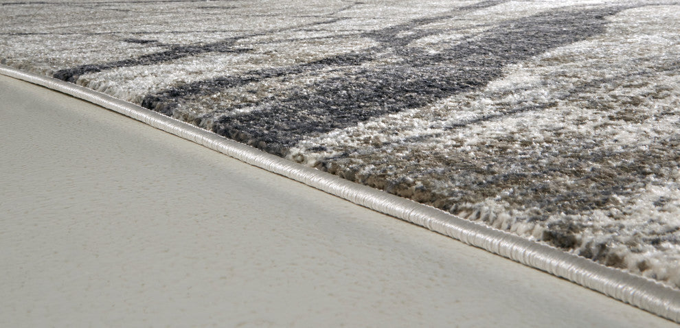 Weave & Wander Kiba Charcoal/Gray Rug, 4'3"x6'3"