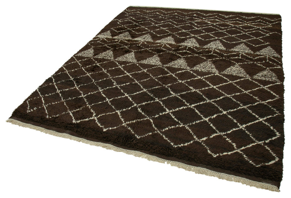 Rug N Carpet - Handmade Unique 7' 1'' x 8' 11'' Moroccan Area Rug