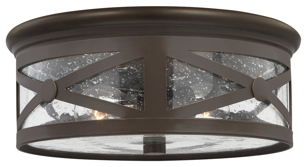 Generation Lighting Lighting 2-Light Outdoor Flush Mount, Bronze