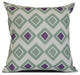 Soft Green Diamond Jive 2, Geometric Print Pillow, 16"x16"