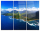 "Na Pali Coast Wide View" Beach Photography Metal Wall Art, 3 Panels, 36"x28"