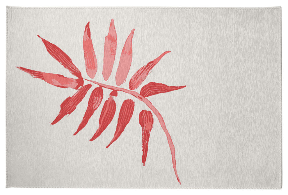 Frond Spring Chenille Rug, Pink, 2'x3'