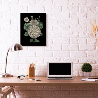 Yellow Flowers On Black Drawing Design, 24"x30"