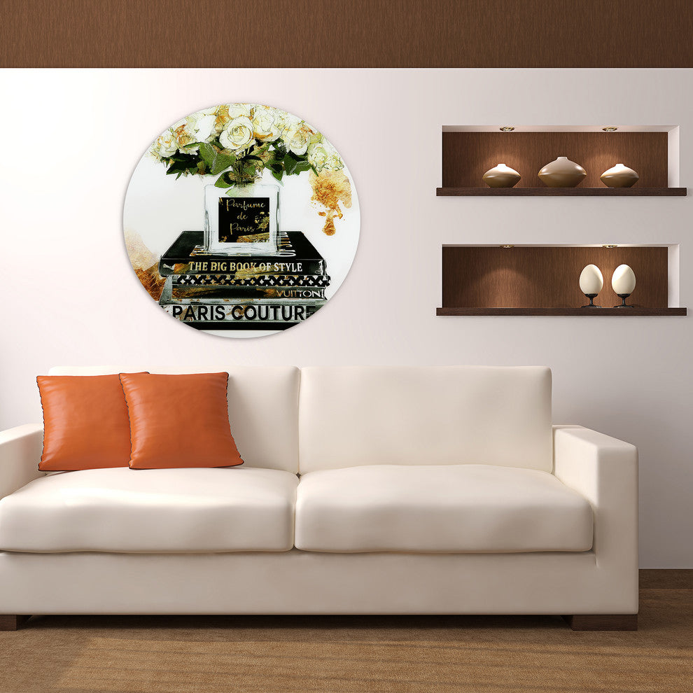 "Big Book of Style" Frameless Free Floating Tempered Glass Panel Graphic Art