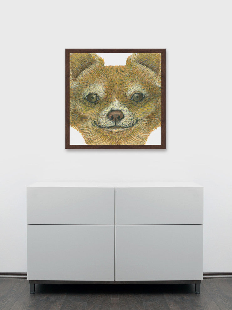 "Chihuahua" Framed Painting Print, 18"x18"