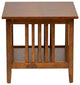 Sierra Mission End Table In Ash Brown Finish Engineered Wood