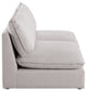 Mackenzie Linen Textured Fabric Upholstered 2-Piece Modular Sofa, Beige